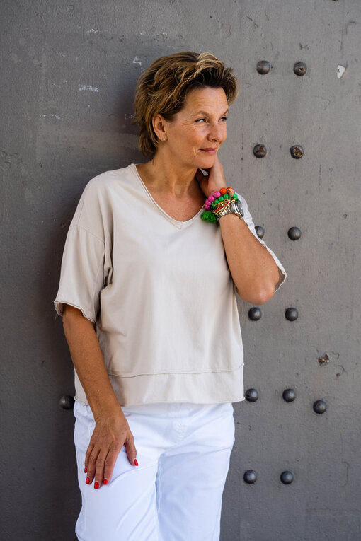 Lockeres Shirt “ALJONA” beige (BA51)