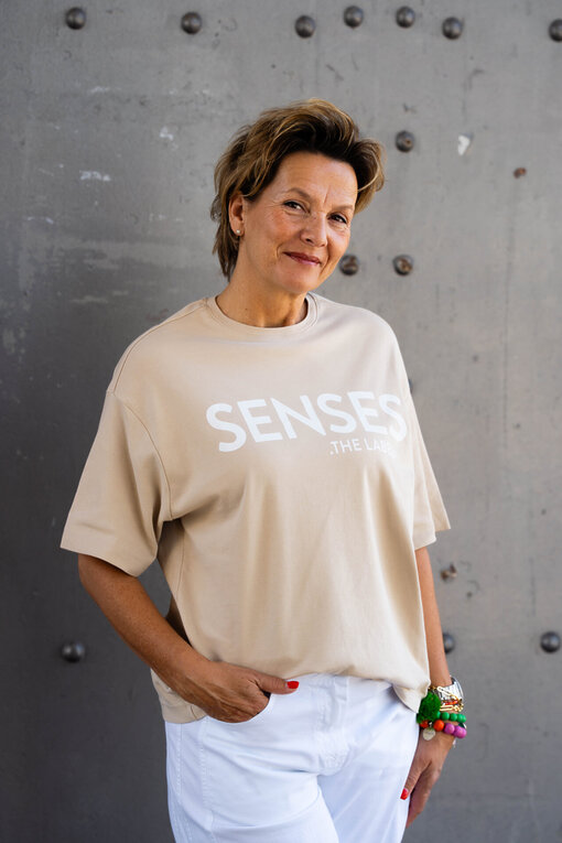 Logo Shirt “LARISSA” bleached sand (SE25)