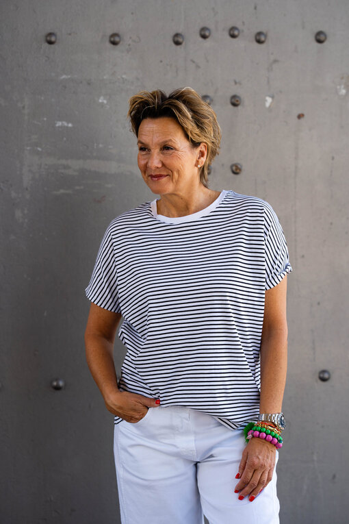 Cooles Streifenshirt “TOLFA” black (SE28)