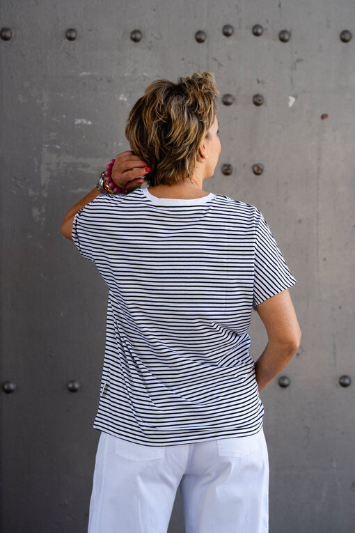 Cooles Streifenshirt “TOLFA” black (SE28)