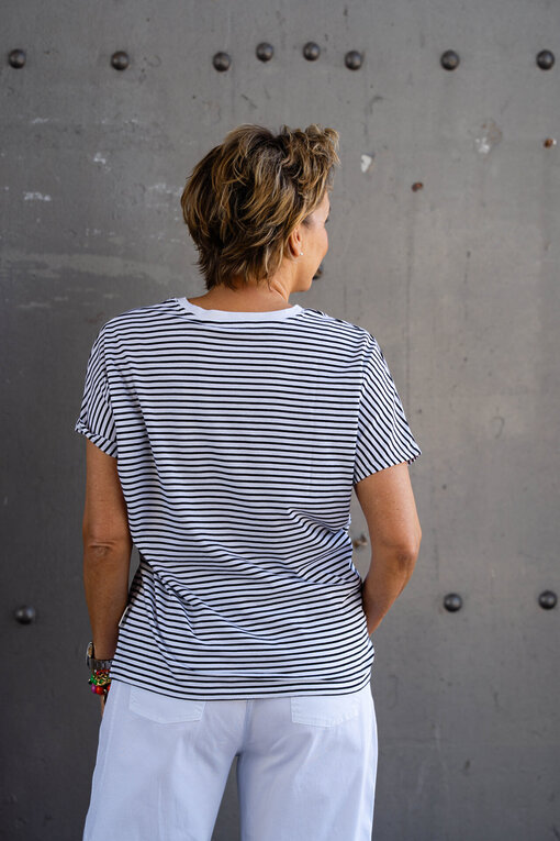 Cooles Streifenshirt “TOLFA” black (SE28)