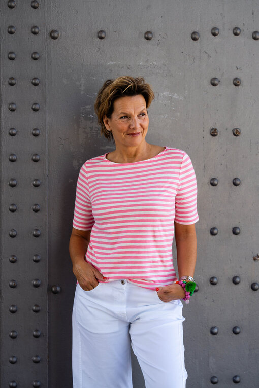 Streifen Shirt “SIDNEY” soft pink (SE08)