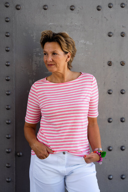 Streifen Shirt “SIDNEY” soft pink (SE08)