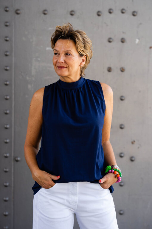 Leichte Bluse “PHILIPPA” dunkelblau (BA17)