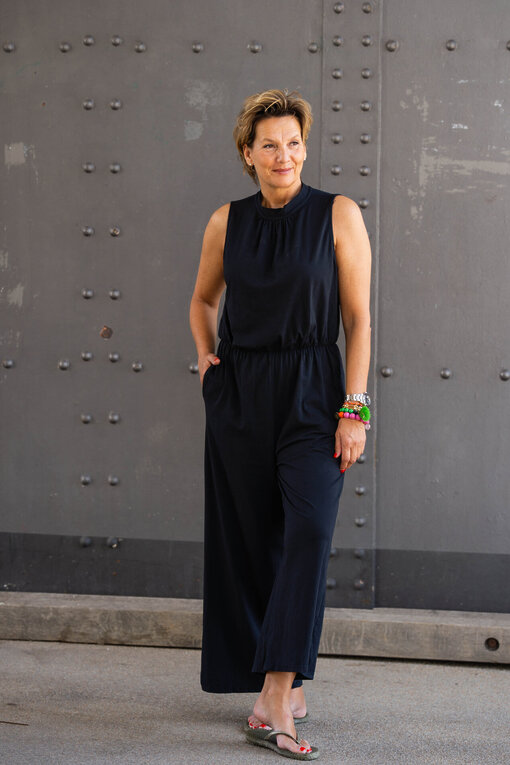 Neckholder Jumpsuit “GIGI” schwarz (GW57)