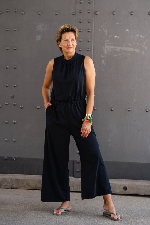 Neckholder Jumpsuit “GIGI” schwarz (GW57)