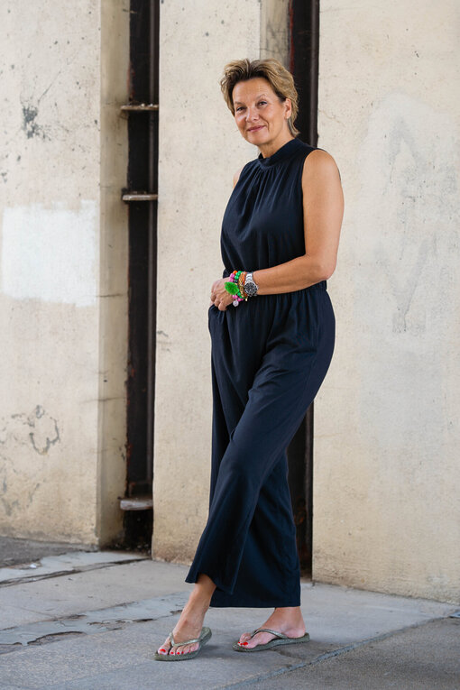 Neckholder Jumpsuit “GIGI” schwarz (GW57)