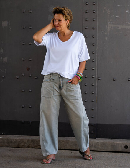 ELIAS RUMELIS - O-Shape Pants "ISABELLA" - greige (ER93)