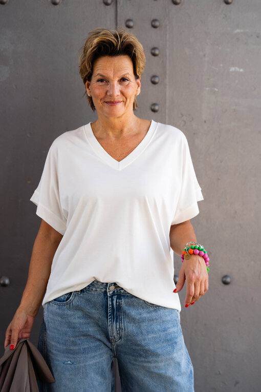 Feines Shirt “SMILLA” wollweiß (BA45)