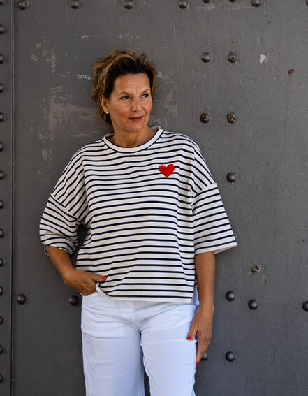 FRAUENSACHE - Gestreifter Kurzarm Sweater "LIV" (GW25)