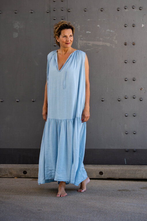 Sommer Denim Kleid “LIYA” pale blue (GW88)