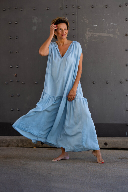 Sommer Denim Kleid “LIYA” pale blue (GW88)