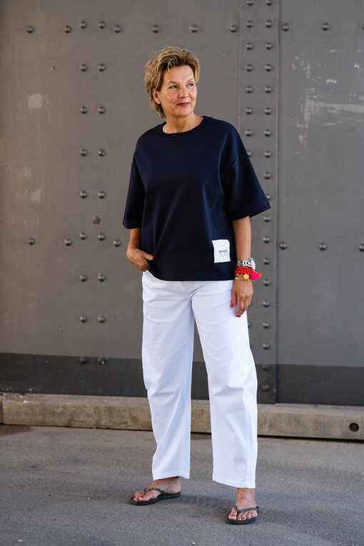 Sommer Sweater “ANTJE” night navy (SE12) / Sommer Hose “OLYMPIA” (H24)