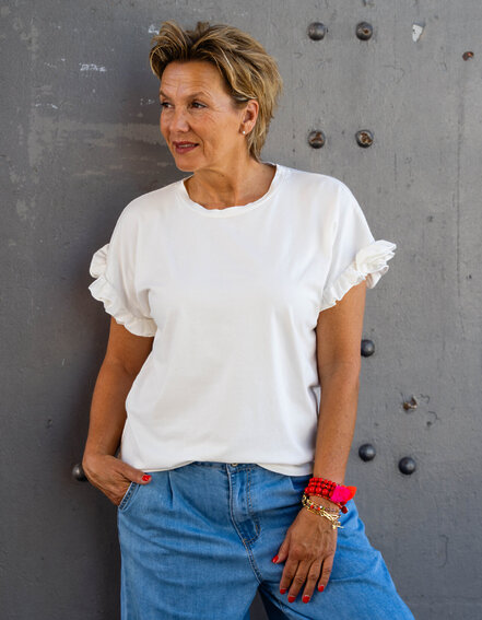 FRAUENSACHE - Volant-Ärmel Shirt "DALIAH" (BA22)