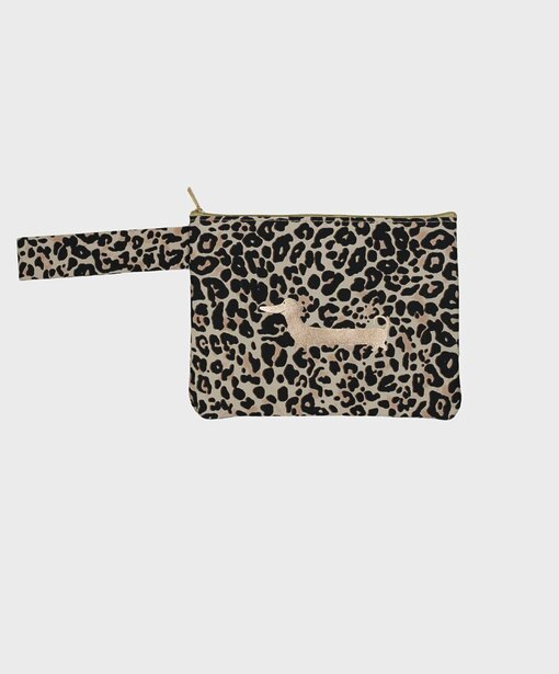 Leo – Bag in Bag/Kosmetiktasche “MILA” dackel/gold (AS08)