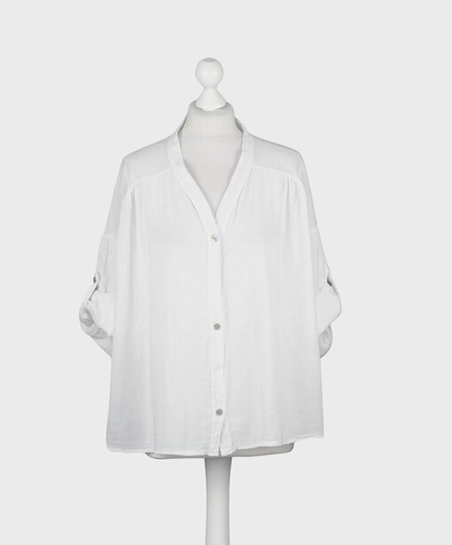 Lockere Sommerbluse “RAQUEL” weiß (GW86)