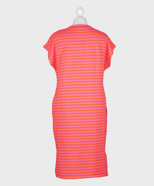 Streifenkleid “RAISA” neon orange/lila (GW87)