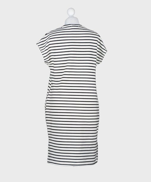 Streifenkleid “RAISA” schwarz/creme (GW87)