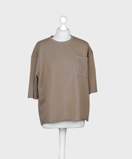 Kurzarm Sweater “AMINA” schlamm (GW54)