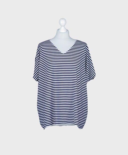 Lockeres Streifen Shirt “ISIS” marine/weiß (BA18)