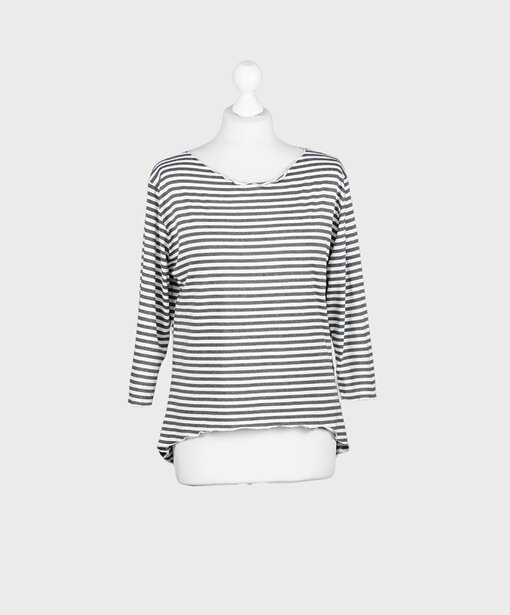 Streifenshirt “JANICE” anthrazit/weiß (BA12)