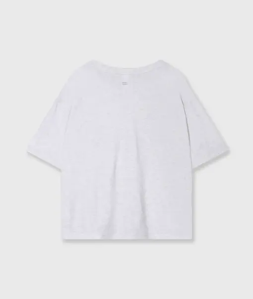 Logo Shirt “NAILA” white grey melee (10D60)