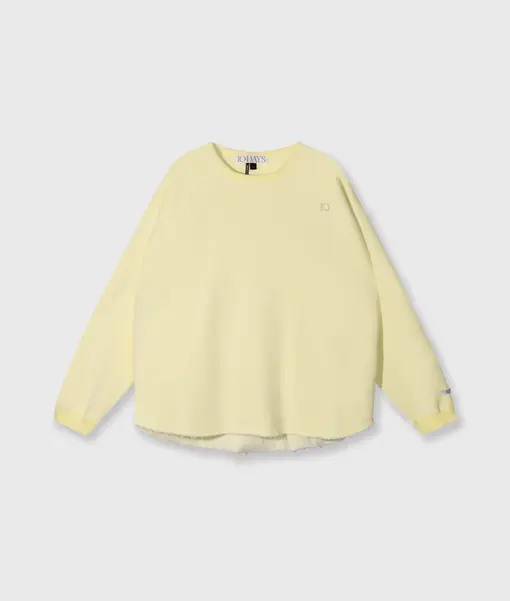 Raw Egde Sweater “LENJA” pastel yellow (10D54)