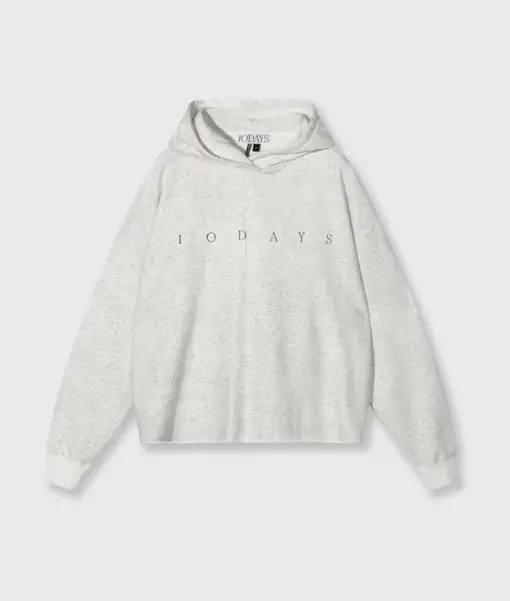 Statement Hoodie “LESLEY” white melee (10D52)