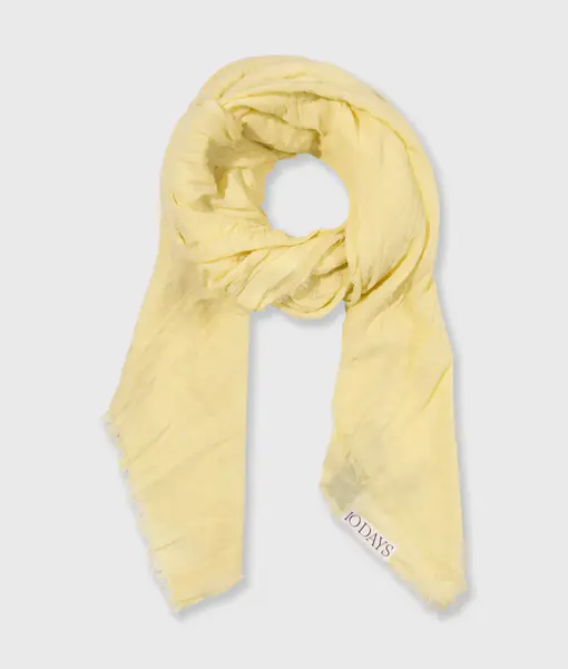 Quadratischer Baumwollschal “KALILA” pastel yellow (10D07)