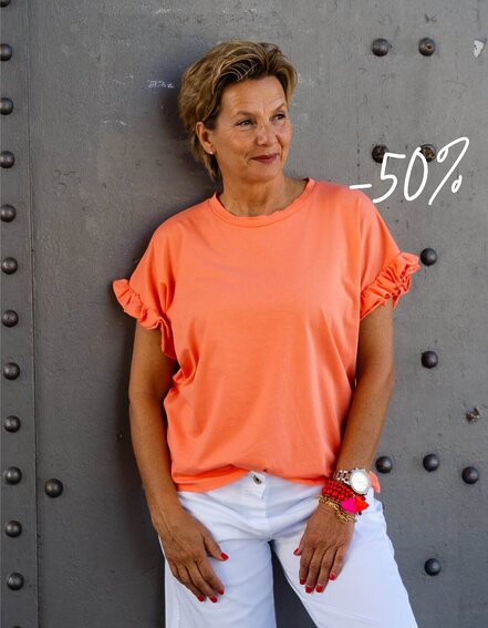 FRAUENSACHE - Volant-Ärmel Shirt "DALIAH" (BA22)