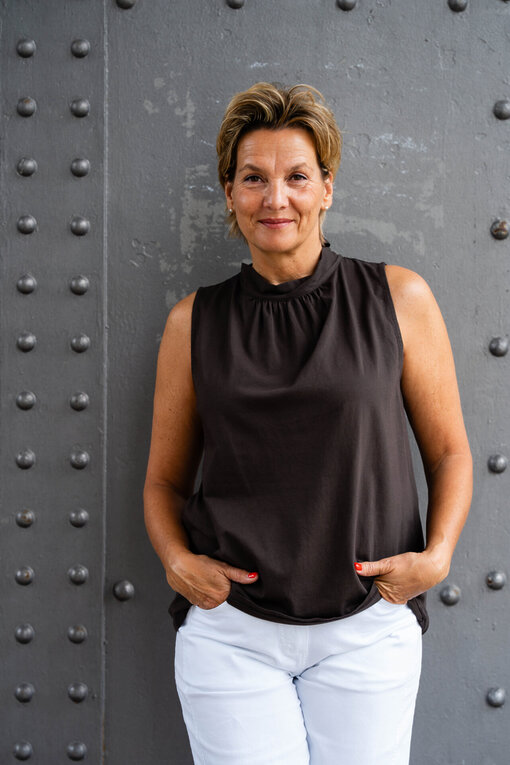 Leichte Bluse “PHILIPPA” schokobraun (BA17)