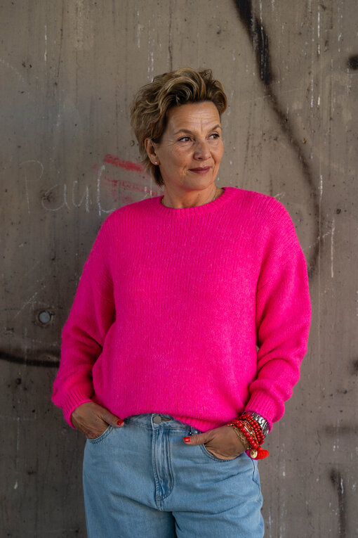 Strickpullover “KAMILE” vivid pink (SE04)