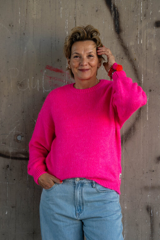 Strickpullover “KAMILE” vivid pink (SE04)