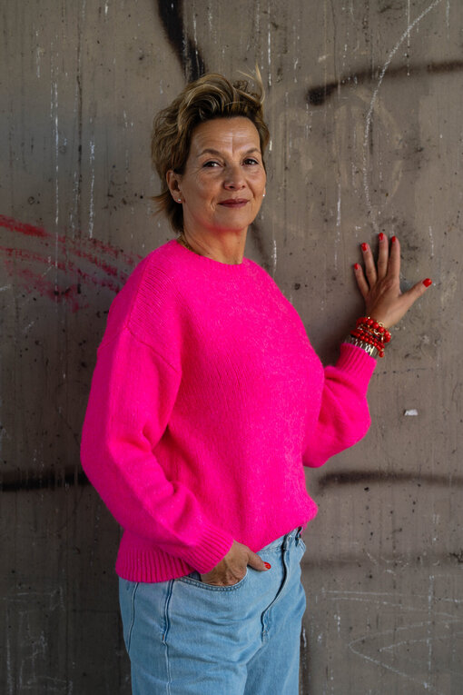 Strickpullover “KAMILE” vivid pink (SE04)