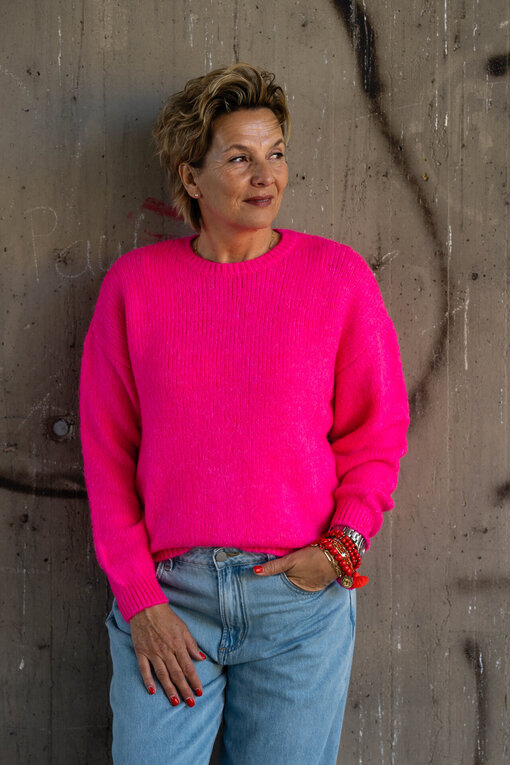 Strickpullover “KAMILE” vivid pink (SE04)