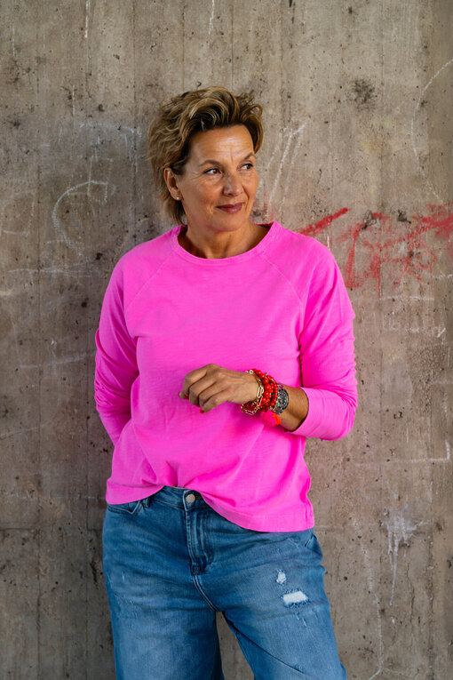 Basic Longsleeve “TABBY” vivid pink (SE44)