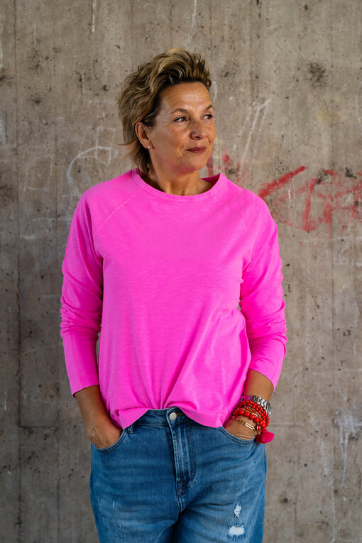 Basic Longsleeve “TABBY” vivid pink (SE44)