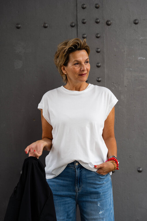 Ärmelloses Shirt “MARITA” wollweiß (BA50)