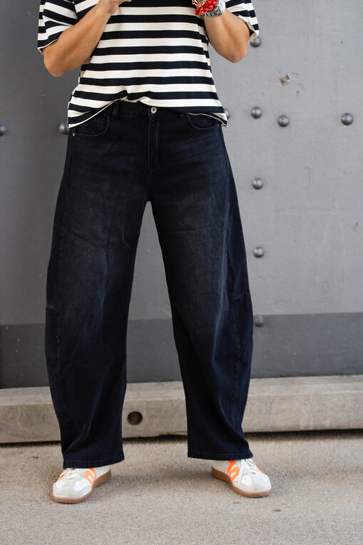 Weite O-Shape Jeans “ALEXIA” black (H32)