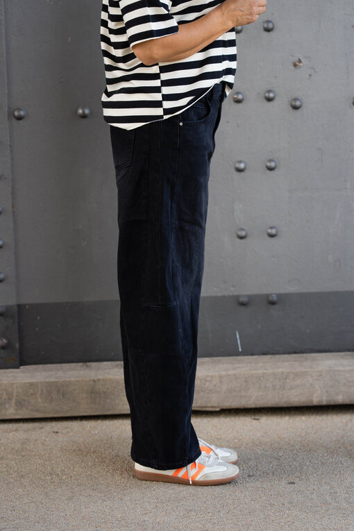 Weite O-Shape Jeans “ALEXIA” black (H32)
