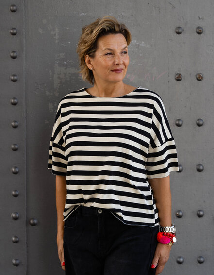 FRAUENSACHE - Trendiges Streifenshirt "BRITE" (BA58)