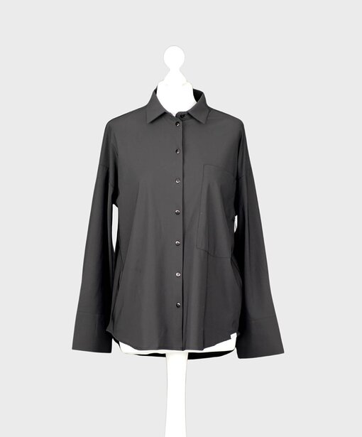 Oversized Hemdbluse “MARILISA” black (PI16)