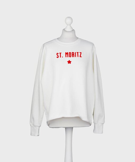 Lässiger Sweater ” SANNE” ecru/tomato (PI13)