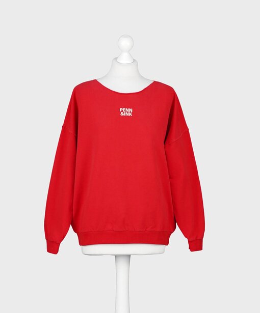 Soft Sweater “ALINA” tomato/ecru (PI10)