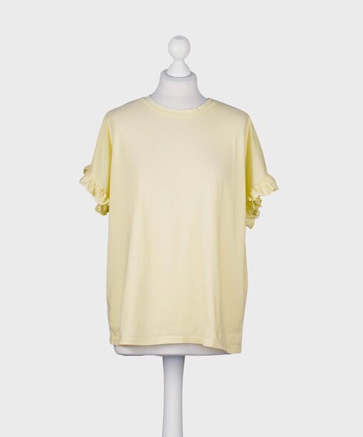 Volant-Ärmel Shirt “DALIAH” hellgelb (BA22)