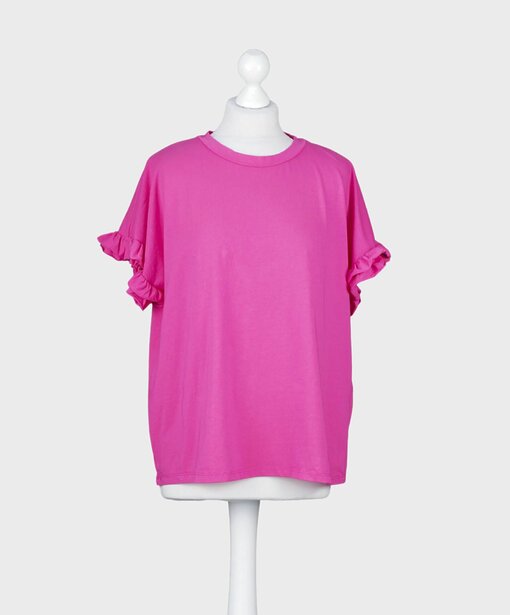 Volant-Ärmel Shirt “DALIAH” pink (BA22)