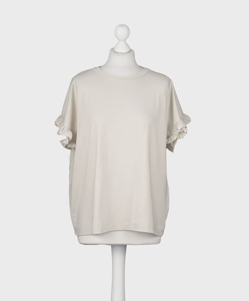 Volant-Ärmel Shirt “DALIAH” beige (BA22)