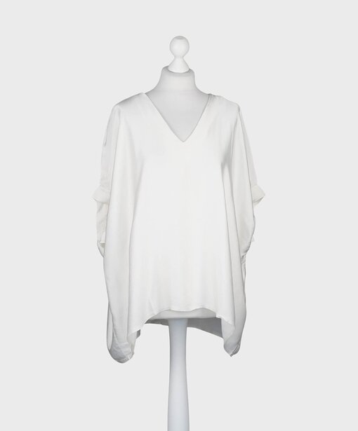 Blusenshirt mit Seide “CORNELIA” creme (GW64)