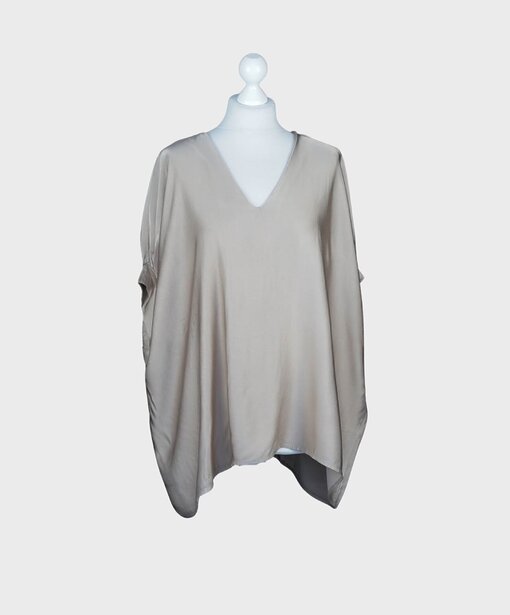 Blusenshirt mit Seide “CORNELIA” sand (GW64)