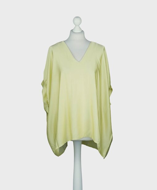Blusenshirt mit Seide “CORNELIA” lemongreen (GW64)